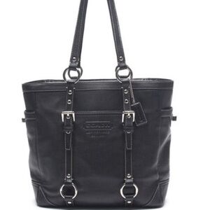 COACH Vintage Black Medium Shoulder Leather Purse Y2K Bag Luxury